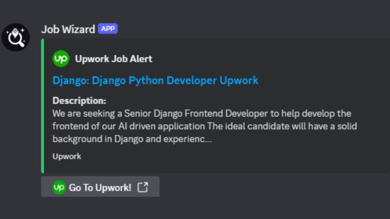 An image of the Job Wizard: Discord Bot project.
